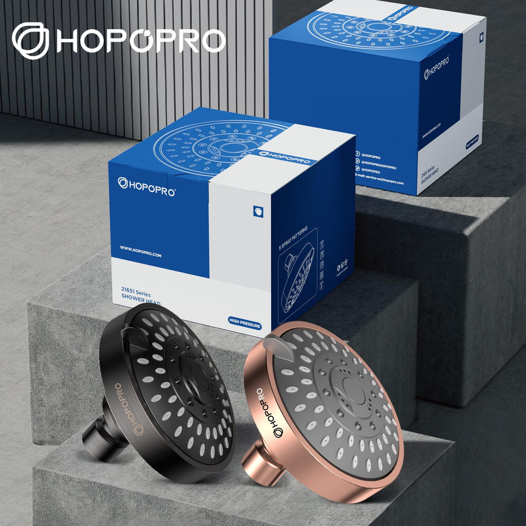 High Pressure Shower Head, HOPOPRO 5-Mode Fixed Showerhead, NBC Recommended