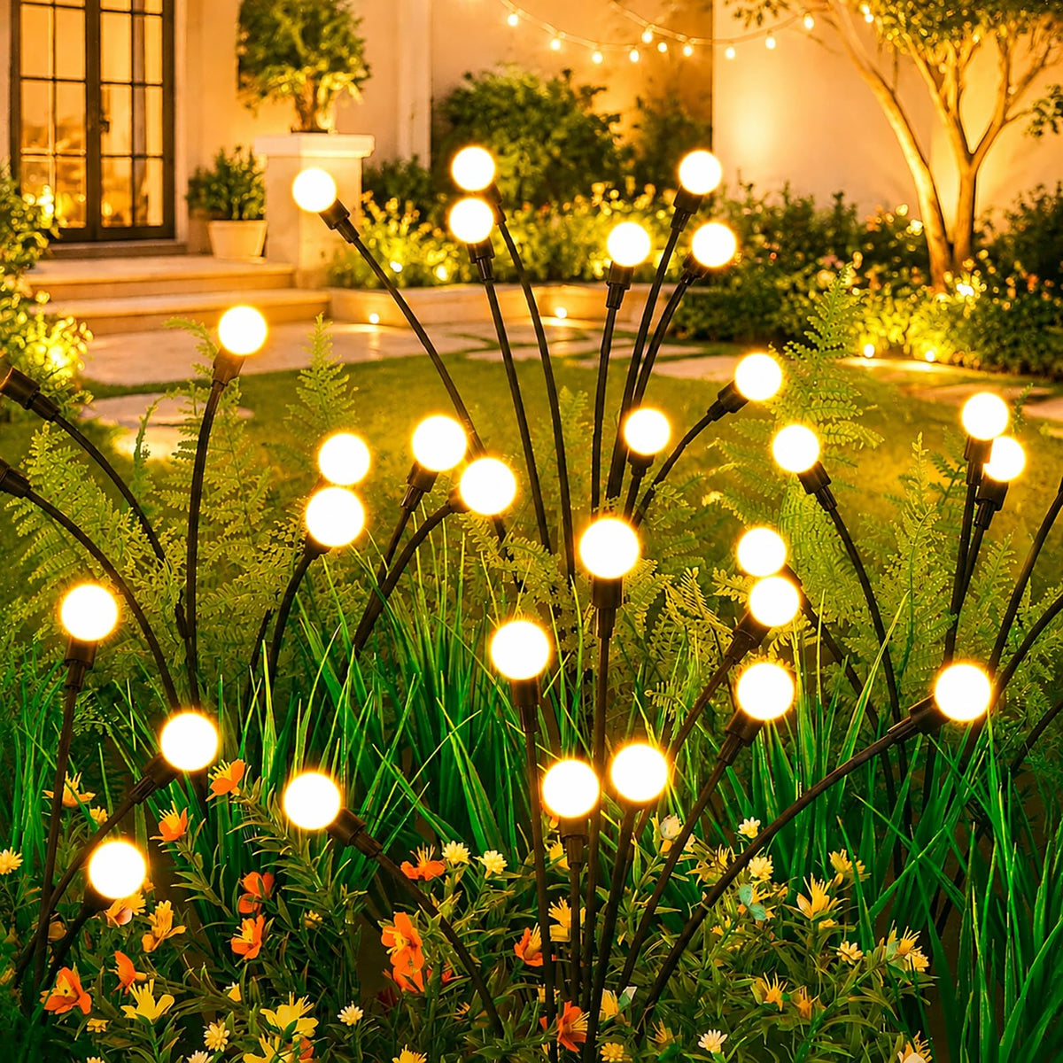 ASMAD Halloween Decorations Outdoor Solar Scary Eyeball Lights,4Pack 32LEDs