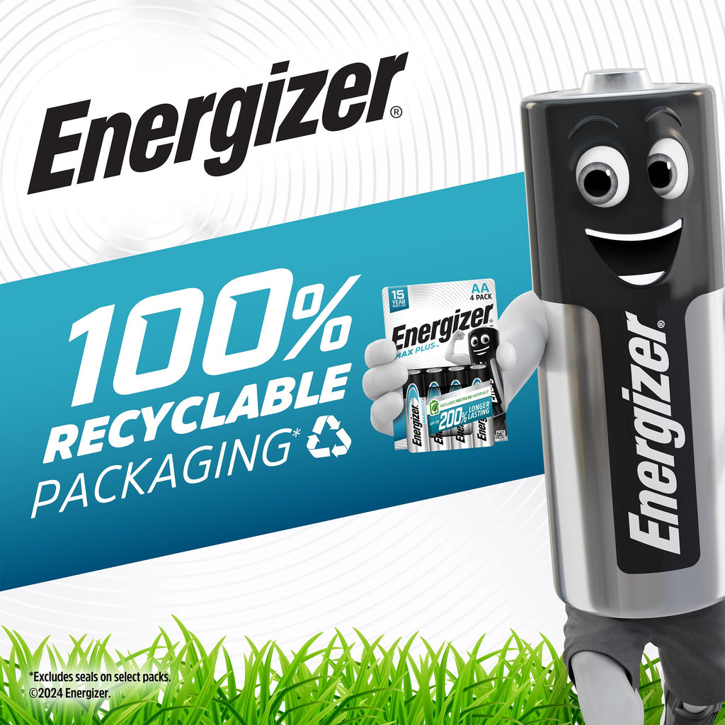 Energizer Max Plus AA Batteries (10 Pack) 200% Longer Lasting