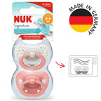 NUK First Choice Classic Night Baby Dummies | 0-6 Months | Orthodontic Soothers that Glow in the Dark | 95% Baby Acceptance** | Blue | 2 Count
