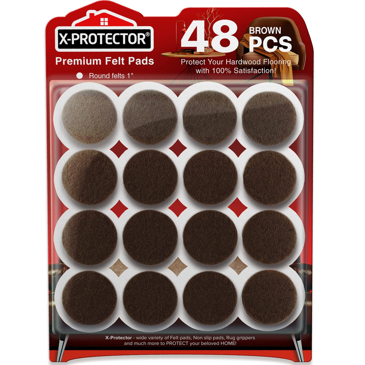 Felt Furniture Pads X-PROTECTOR 133 PCS Premium Furniture Pads - Felt Pads