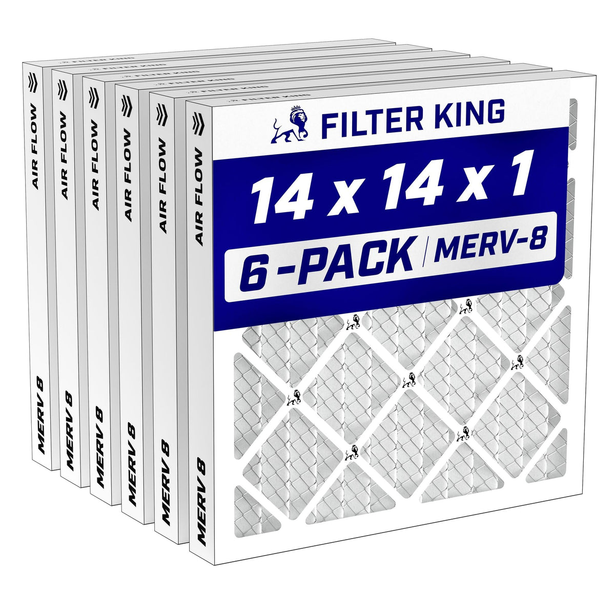 Filter King 19.25x23.25x2 Air Filter MERV 8, AC Furnace Filters (6-Pack)