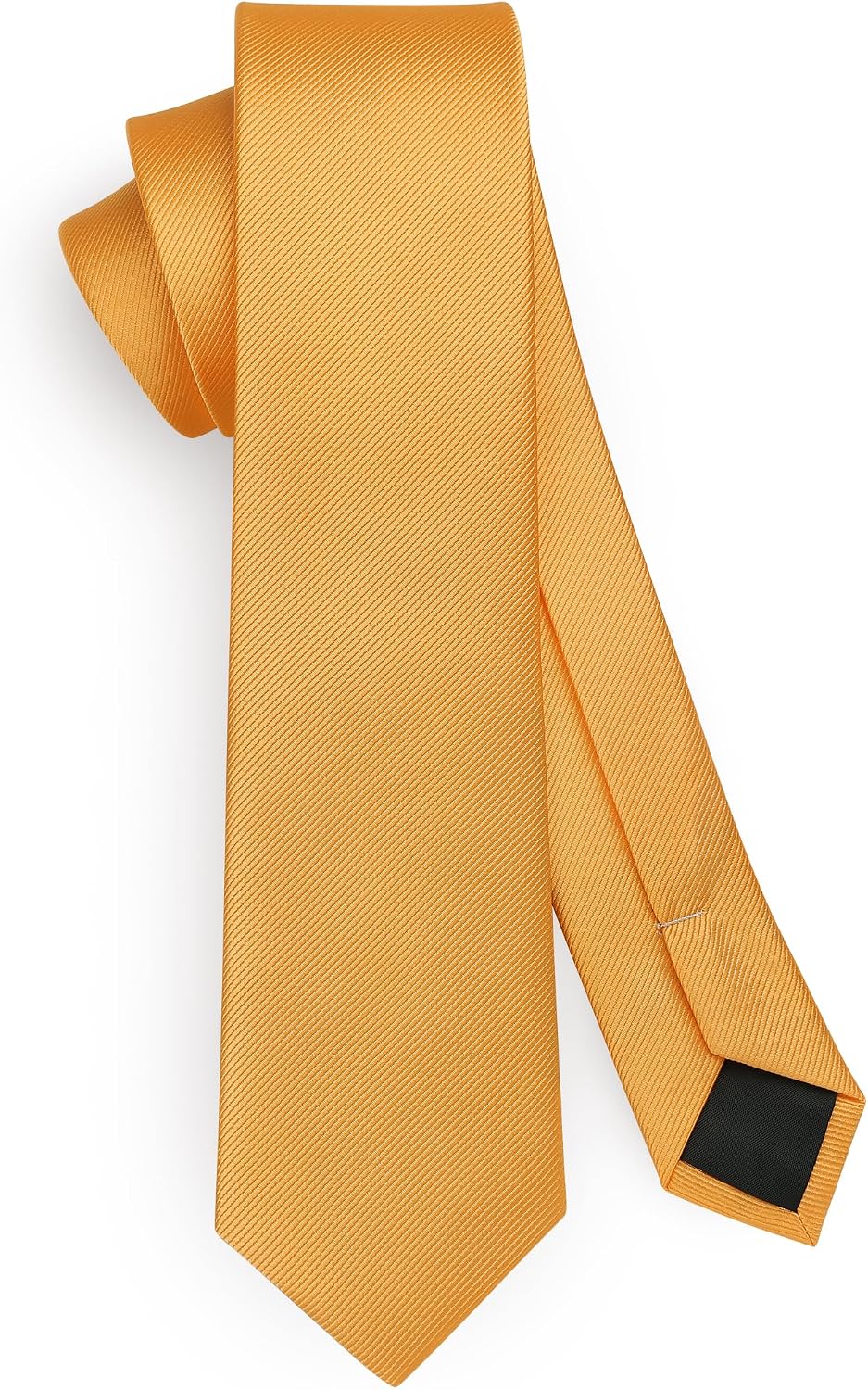 HISDERN Skinny Tie Solid Color 6cm Slim Ties for Men Wedding Classic Formal Business Necktie