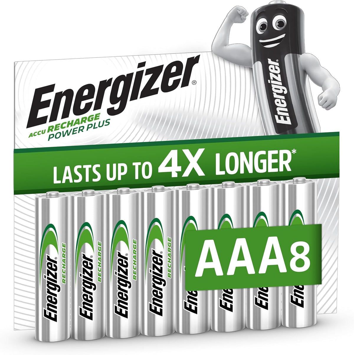 Energizer Recharge Power Plus - Rechargeable AAA Batteries (8 Pack)