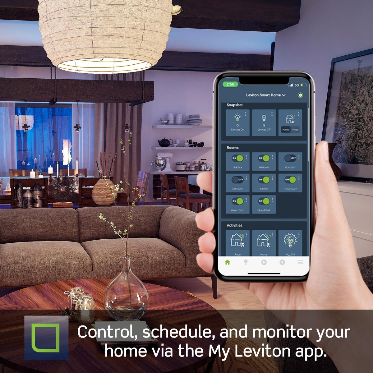 Leviton Decora Smart Switch, Wi-Fi, D315S-1RW, White