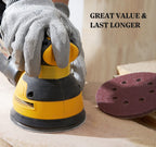 S SATC Sanding Discs 60 Grit 110Pcs Orbital Sander Discs 125mm Hook and Loop Round Orbital Sander Pads for Sanding