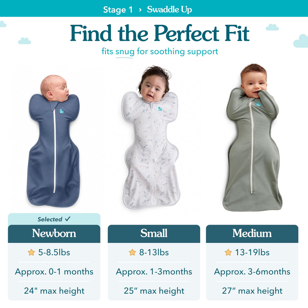 Love To Dream Swaddle Up, S 3.5-6kg, Olive Twigs, 1.5 Tog