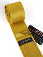 HISDERN Skinny Tie Solid Color 6cm Slim Ties for Men Wedding Classic Formal Business Necktie