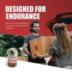 Merrimen Strong Heavy Duty Roll Pack Brown Packaging Tape, Secure Sticky Sealing Tape for Parcel Boxes, Moving Boxes, Large Postal Bags for Long Term Storage, (48MM x 66M) (3 rolls, Brown)