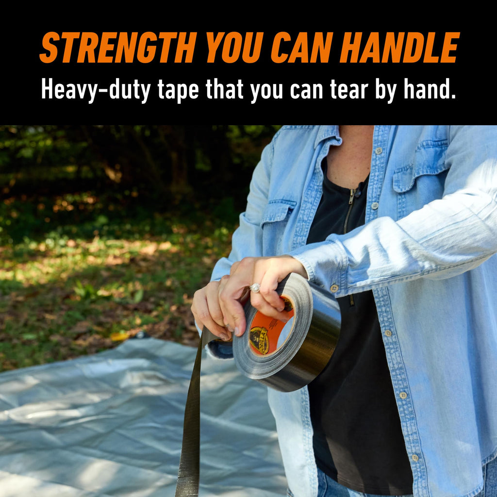 Gorilla Tape Black 11m - Heavy Duty Duct Tape, Hand-Tearable & Extra Strong
