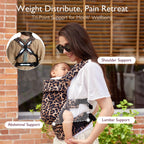 Momcozy Baby Carrier for 3-24M/3.2-20kg, Waist 64-127cm, Cotton Black