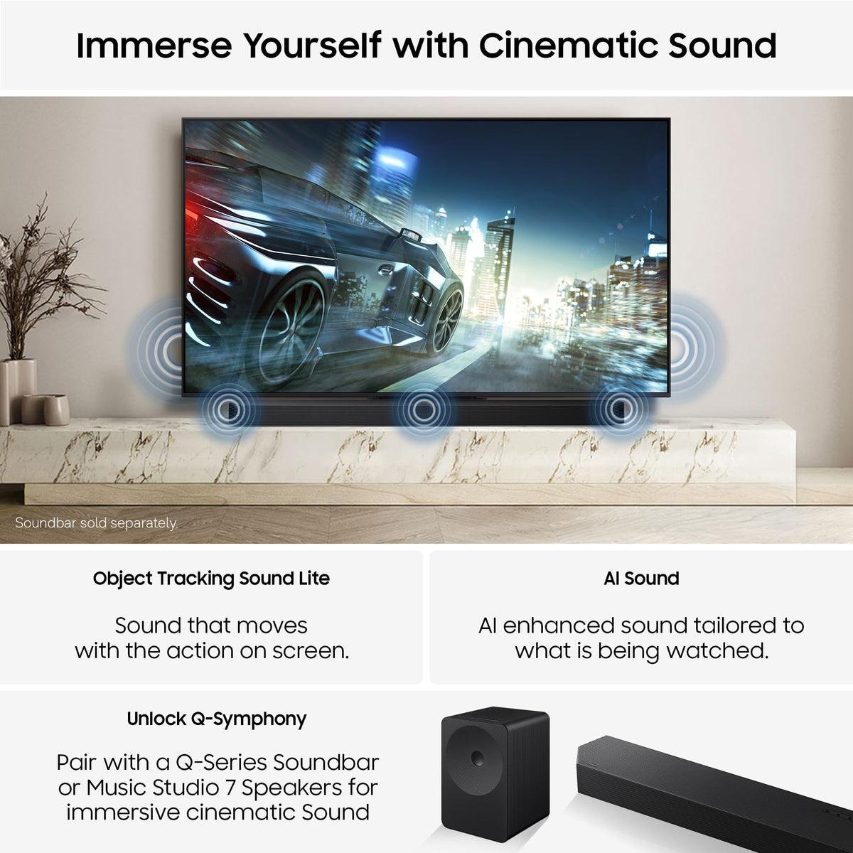 Samsung Smart TV 55-Inch U7020H Crystal UHD 4K TV, HDR10+, Motion Xcelerator, Dynamic Sound Pack, Gaming Hub, Knox Security, Vision AI Companion [2026]