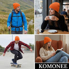 Beanie Hat Plain Soft Comfortable Casual for Men Women Warm Knitted Winter Woolly Skully Ski Headwear Stretchy Thermal Unisex Cap Perfect for Daily Wear Outdoor Sports and Hiking