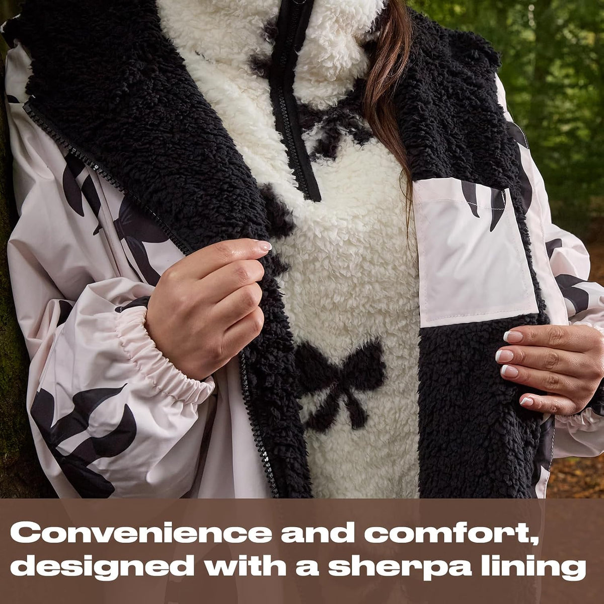 OHS Adults Drying Robe, Water-Resistant Changing Robe Gifts for Women Comfy Sherpa Privacy Robes for Women Men, Stay Dry Jacket Swimming Camping Drying Robes - S/M, L/XL