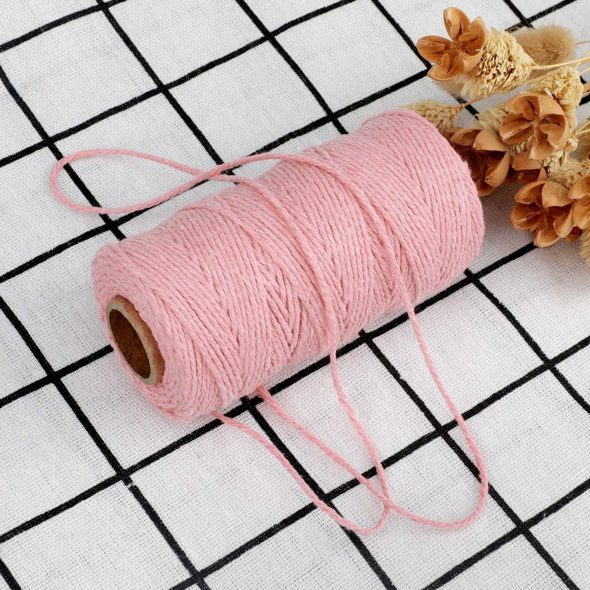 jijAcraft 50M White Cotton String: 2MM Cooking String for DIY Crafts