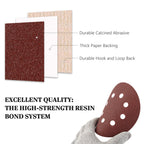 S SATC Sanding Discs 60 Grit 110Pcs Orbital Sander Discs 125mm Hook and Loop Round Orbital Sander Pads for Sanding