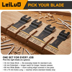 LEILUO 32Pcs Oscillating Tool Blades Wood Metal Multitool Blades Set