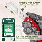 M MEEPO 4-Pack Box Cutter, Colorful Folding Utility Knife w/ 10 pcs Blades