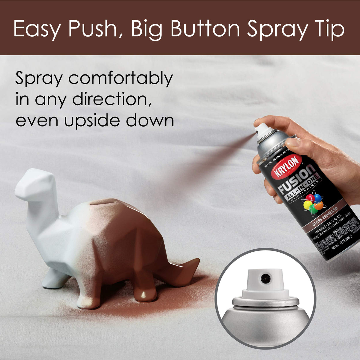 Krylon Fusion All-In-One, Metallic, Black Stainless Steel, 12 oz