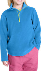 Mountain Warehouse Camber Kids Coral Fleece Top - Lightweight, Quick Drying, Breathable Sweatshirt for Outdoor Activities - Unisex, Suitable for Winter Layering