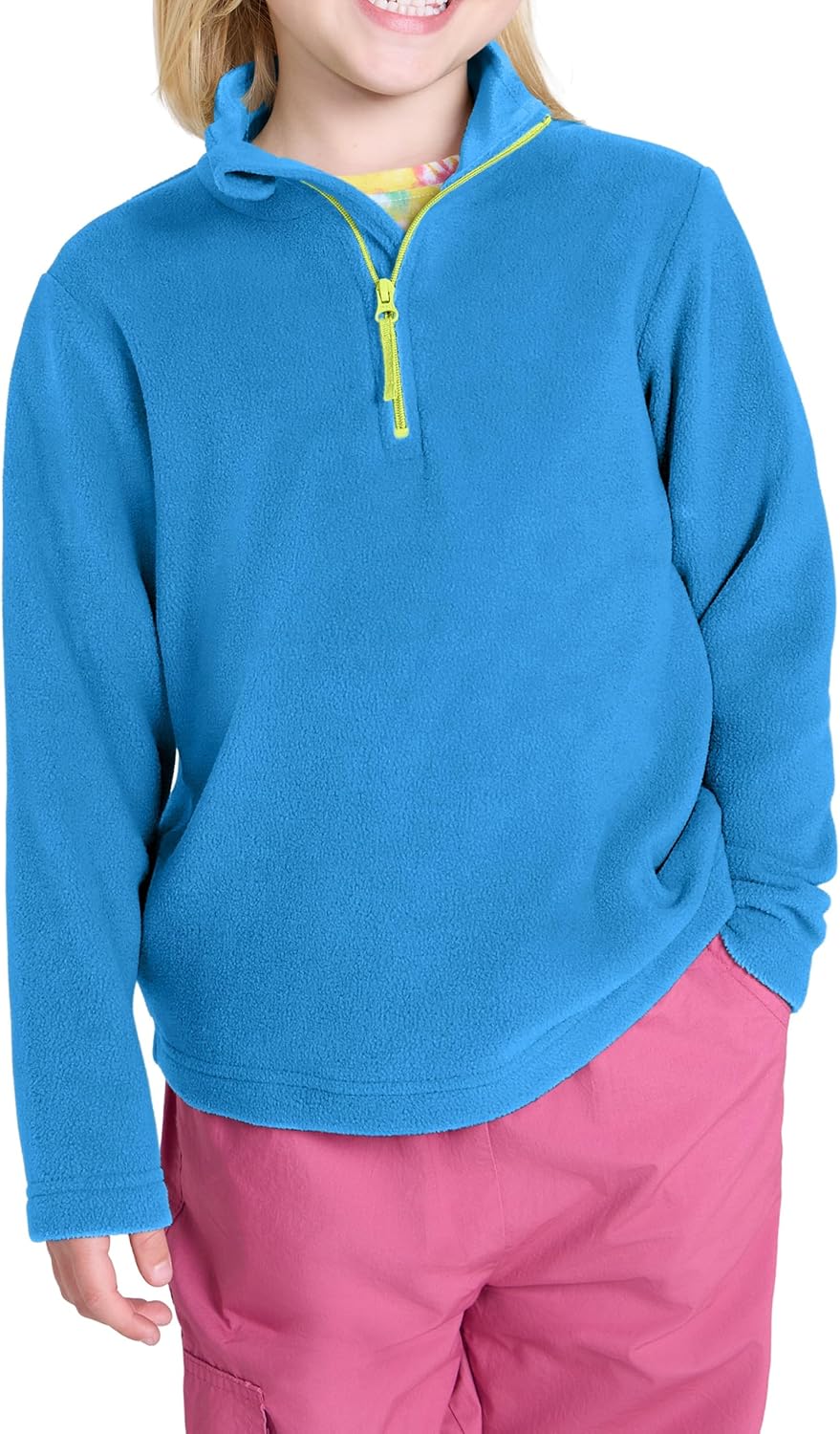 Mountain Warehouse Camber Kids Coral Fleece Top - Lightweight, Quick Drying, Breathable Sweatshirt for Outdoor Activities - Unisex, Suitable for Winter Layering