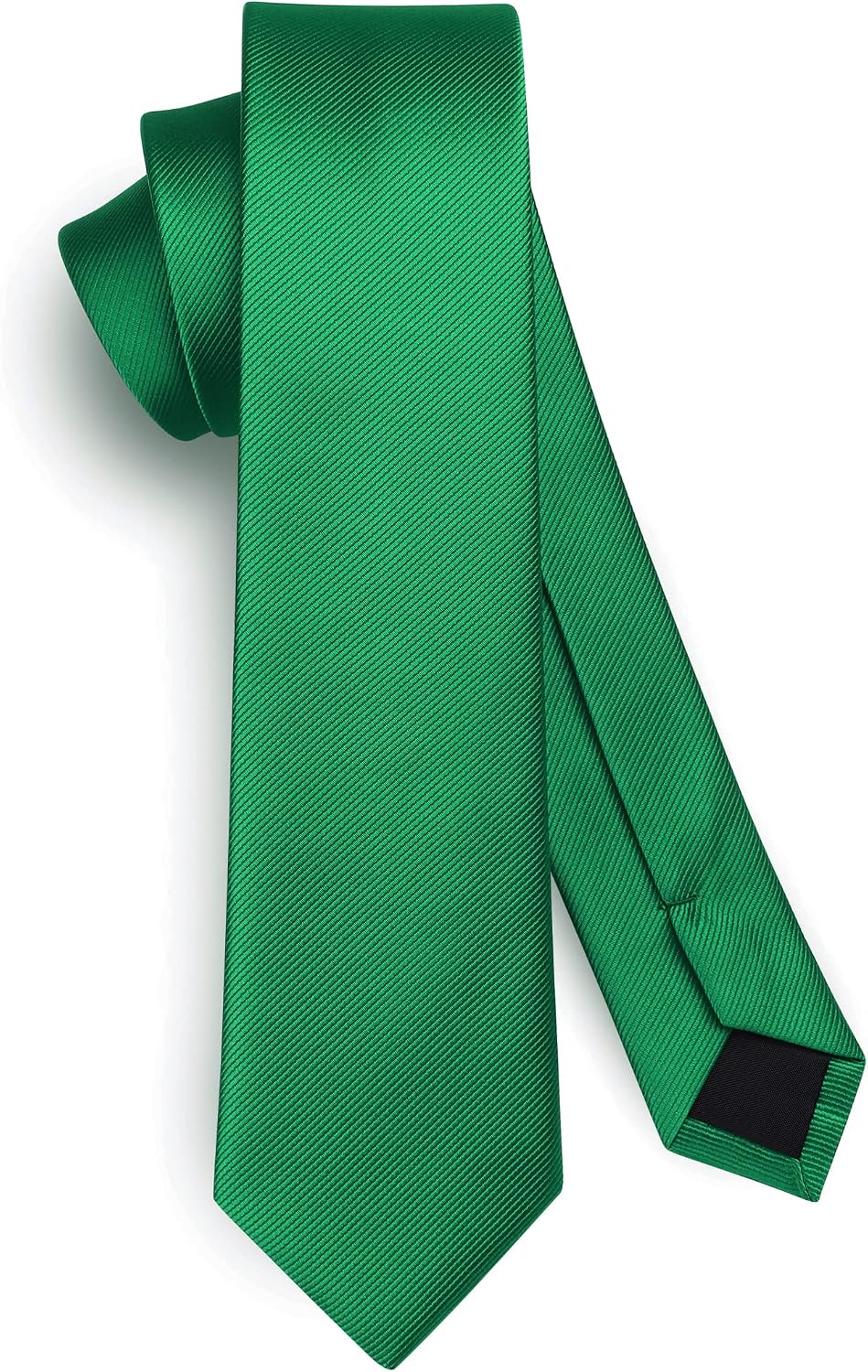 HISDERN Skinny Tie Solid Color 6cm Slim Ties for Men Wedding Classic Formal Business Necktie