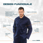 Portwest Euro Work Men's Polycotton Men's Polycotton Coverall