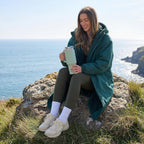 OHS Adults Drying Robe, Gifts for Women Outdoor Water-Resistant Changing Robe Womens Jacket Comfy Sherpa Privacy Robes for Women Men, Stay Dry Swimming Camping Drying Robes - S/M, L/XL