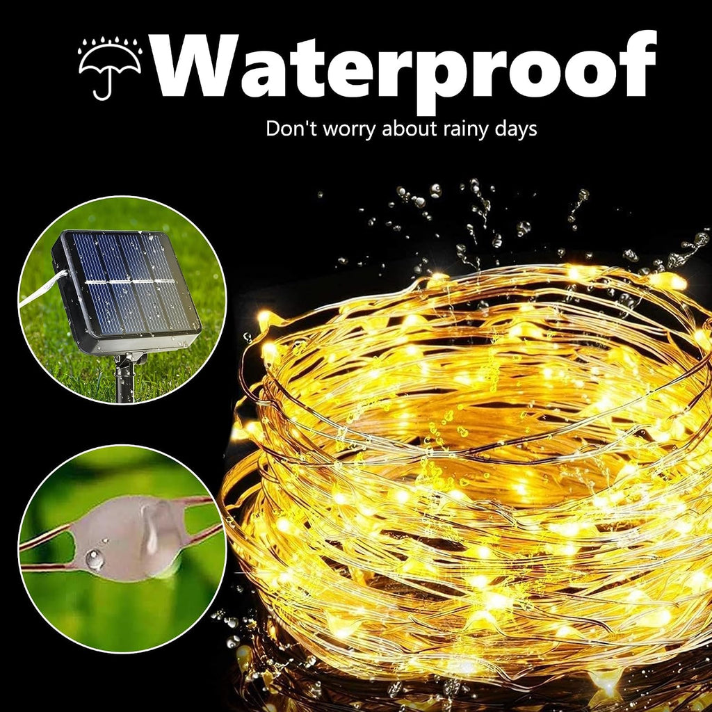 Joomer Solar Fairy Lights, 2-Pack Total 80FT 240LED Lights, Warm White