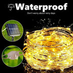 Joomer Solar Fairy Lights, 2-Pack Total 80FT 240LED Lights, Warm White