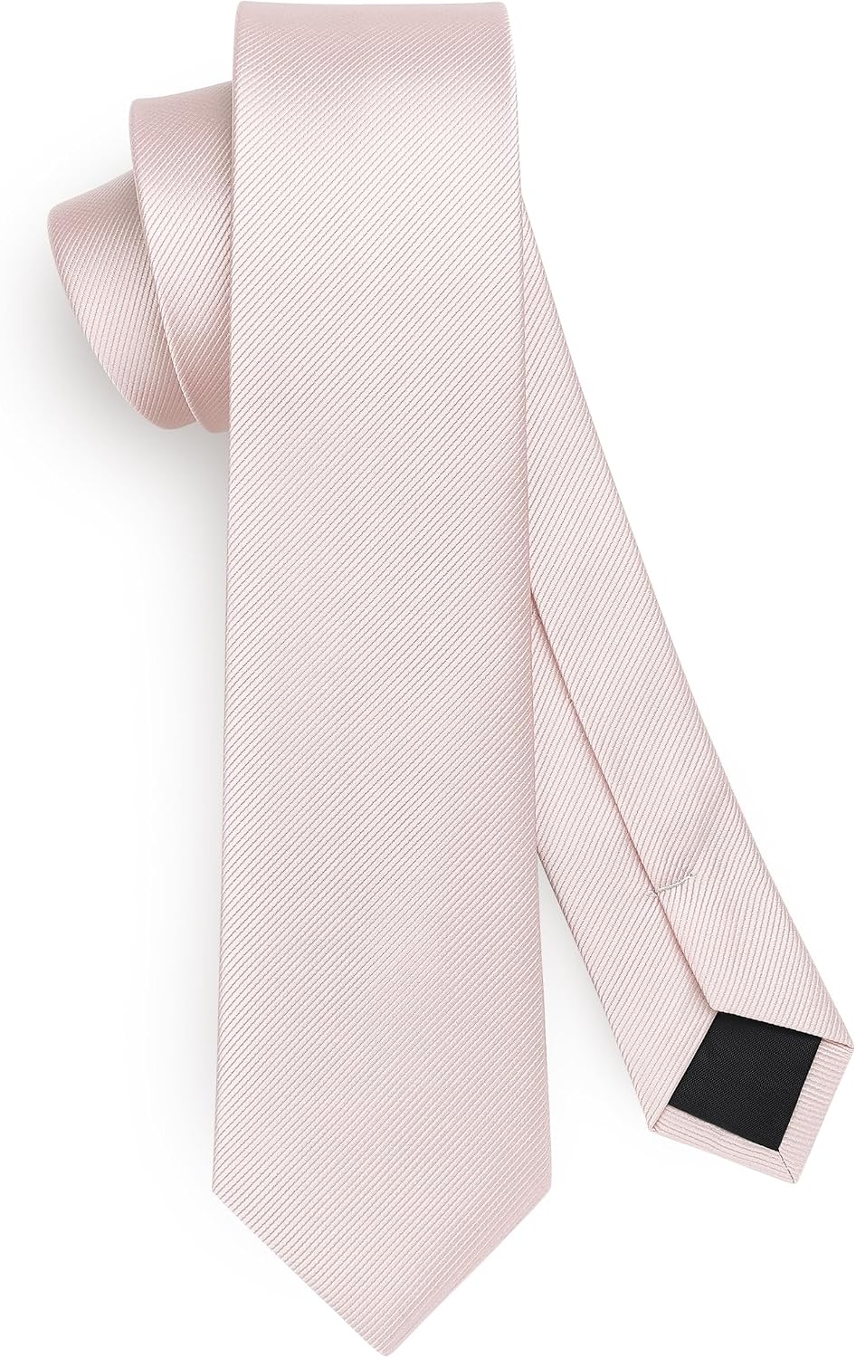 HISDERN Skinny Tie Solid Color 6cm Slim Ties for Men Wedding Classic Formal Business Necktie
