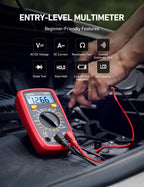 AstroAI Digital Multimeter 2000 Counts with Backlit LCD for DIY Home, Blue