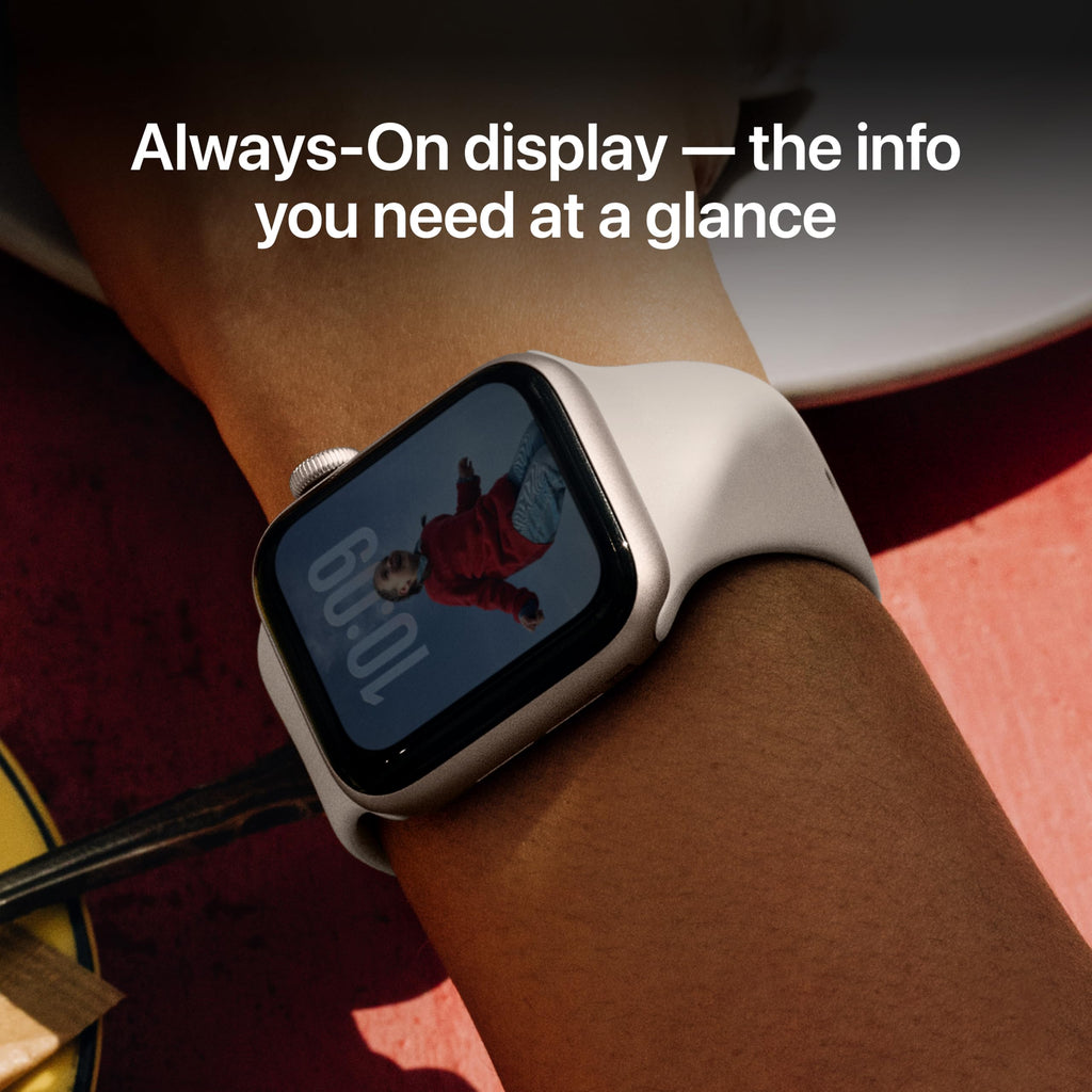 Apple Watch SE 3 GPS 40mm Smartwatch with Starlight Aluminium Case with Starlight Sport Band S/M. Fitness and Sleep Trackers, Heart Rate Monitor, Always-On Display, Water Resistant
