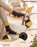 Ladies Socks Wool Thermal Fluffy Gifts For Women 5 Pairs