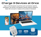 Ceptics 45W Universal Travel Adapter w/ 3 USB-A, 2 USB-C & Universal Input