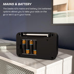 DAB/DAB+ & FM Portable Digital Radio | Simple Controls | Dual Alarms & Sleep Timer | Battery & Mains Powered (4x”AA”) | Bluetooth | Perfect for Home, Office or Outdoors | AZATOM Desire X2 (Oak)