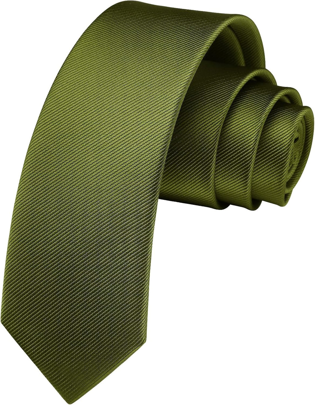 HISDERN Skinny Tie Solid Color 6cm Slim Ties for Men Wedding Classic Formal Business Necktie