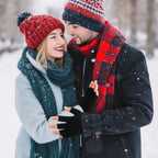 Grevosea 2 Pair Fingerless Warm Gloves - Winter Half Finger Gloves Thickened Knit Touchscreen Stretchy Mittens for Men Women