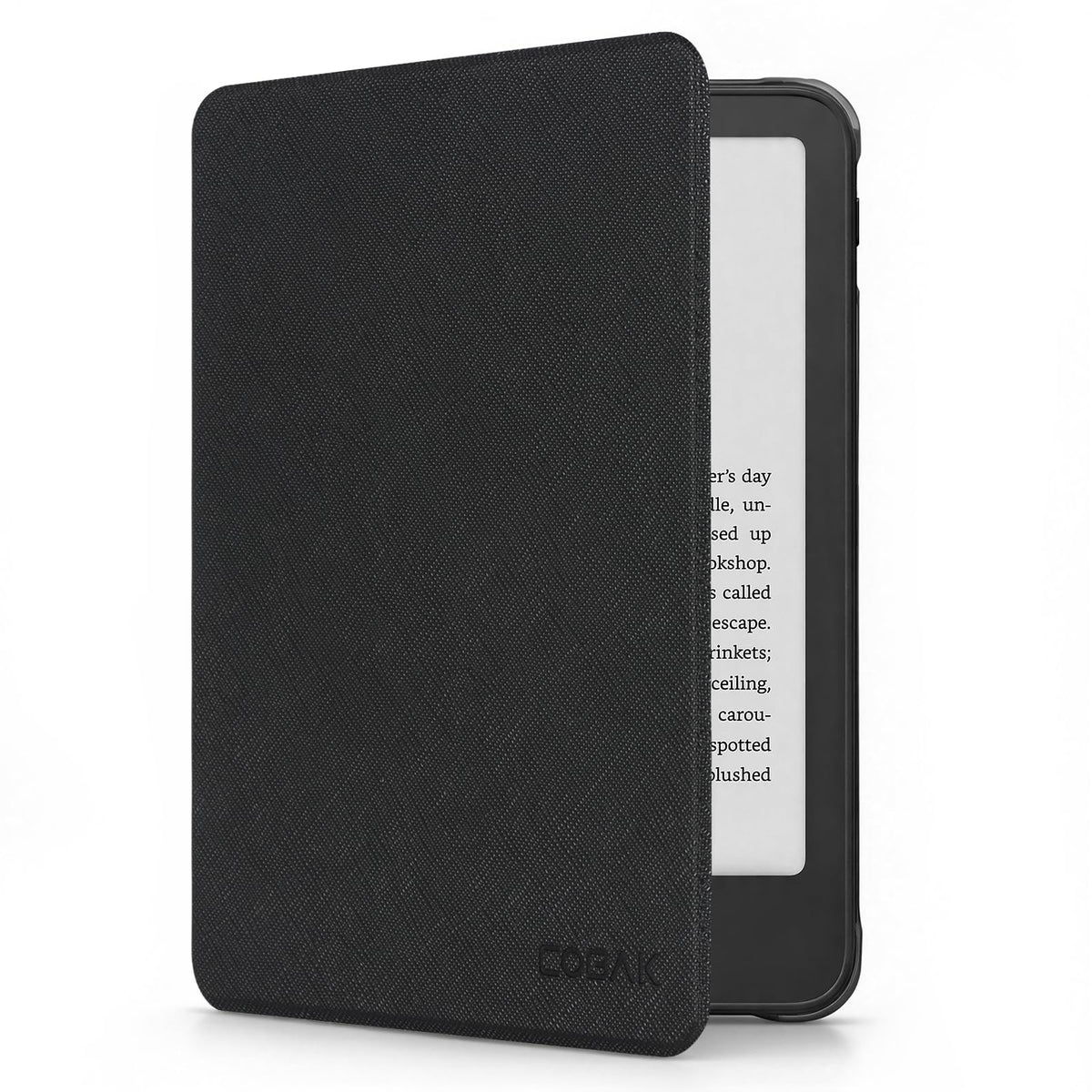 CoBak Case for 6" Kindle 11th Generation 2024 and 2022, Premium PU Leather Smart Cover with Auto Sleep/Wake for Kindle, Black