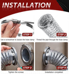 Bolatus Hose Clips 6-51 mm, 22 Pcs Hose Clamp Stainless Steel 304