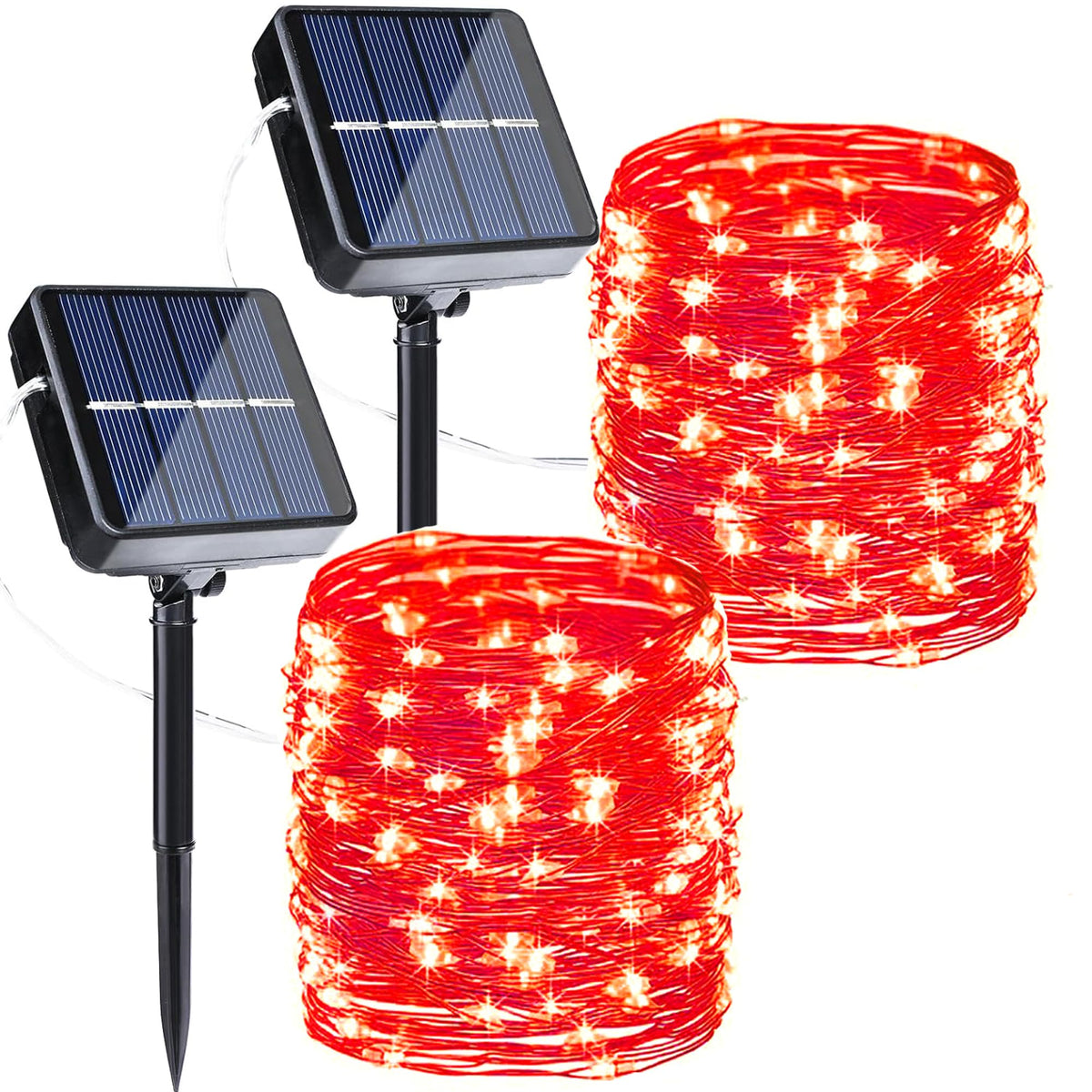 Joomer Solar Fairy Lights, 2-Pack Total 80FT 240LED Lights, Warm White