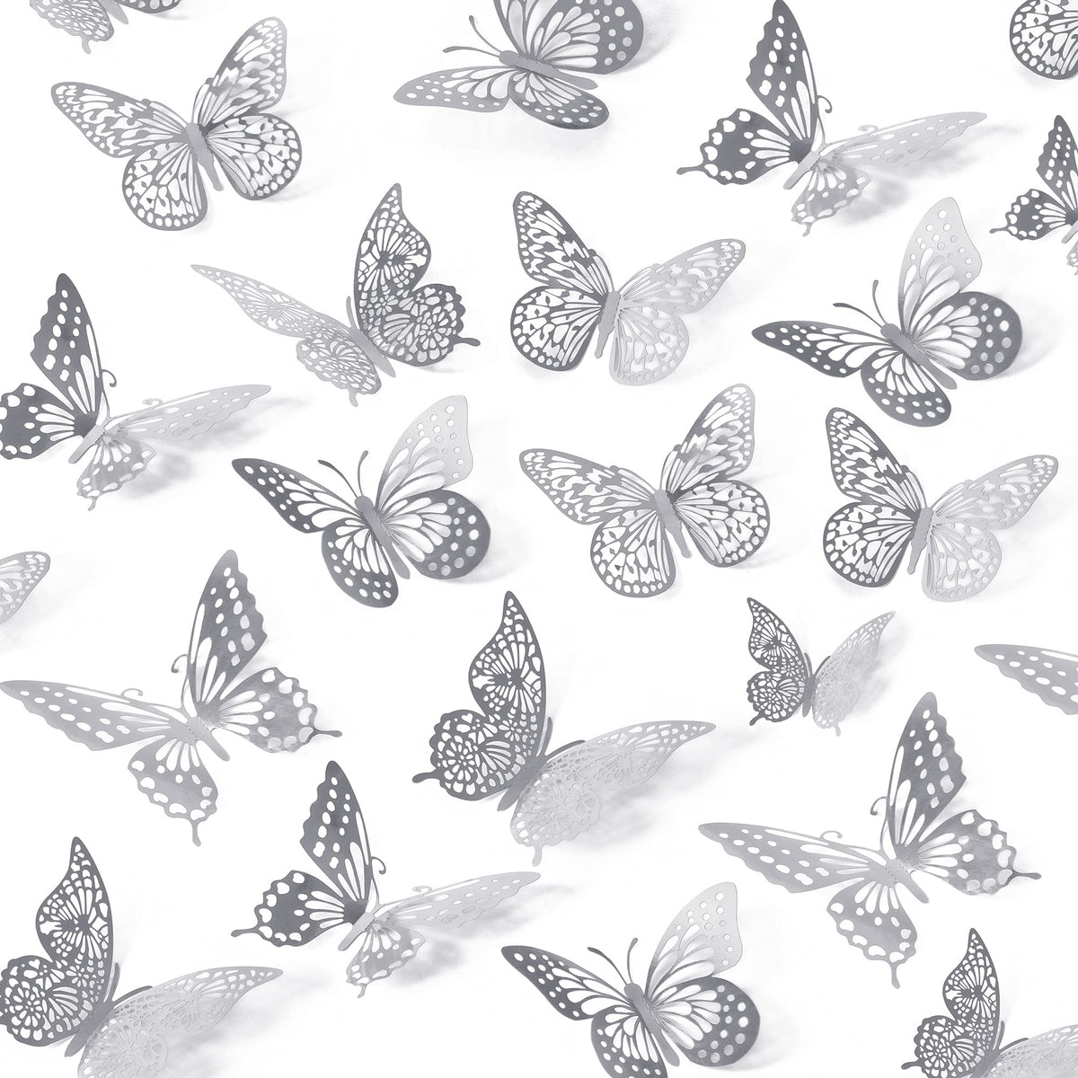 SAOROPEB 3D Butterfly Wall Decor 48 Pcs Gold Butterfly Birthday Decorations