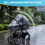 Orzbow Rain Cover for Pram, Large Viewing Window for Easy Access, Clear