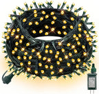 Dazzle Bright 300 LED Christmas String Lights, 100 FT Connectable Waterproof String Lights Green Wire with 8 Modes, Christmas Decorations for Indoor Outdoor Xmas Party Yard Garden (Warm White)
