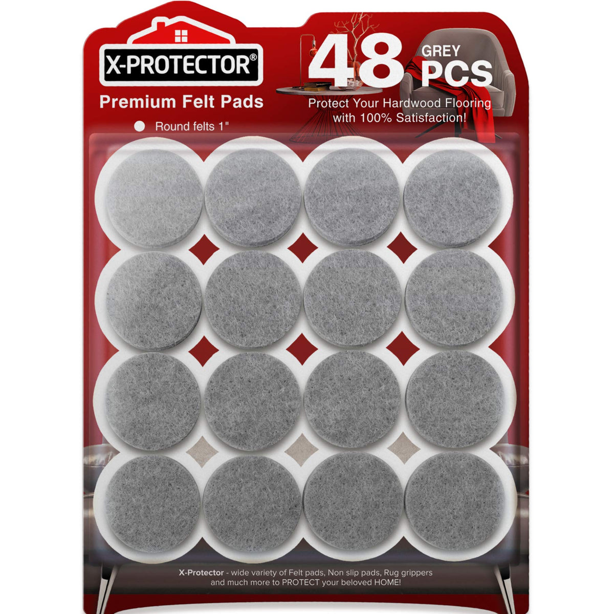 Felt Furniture Pads X-PROTECTOR 133 PCS Premium Furniture Pads - Felt Pads