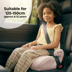 My Babiie MBCSB10 Booster Car Seat - Lightweight at 1kg, Approx. 6-12 Years (125-150cm, 22-36kg), R129, i-Size Backless Child Car Seat, Group 3, Compact, Portable, Ideal for Travel - Black