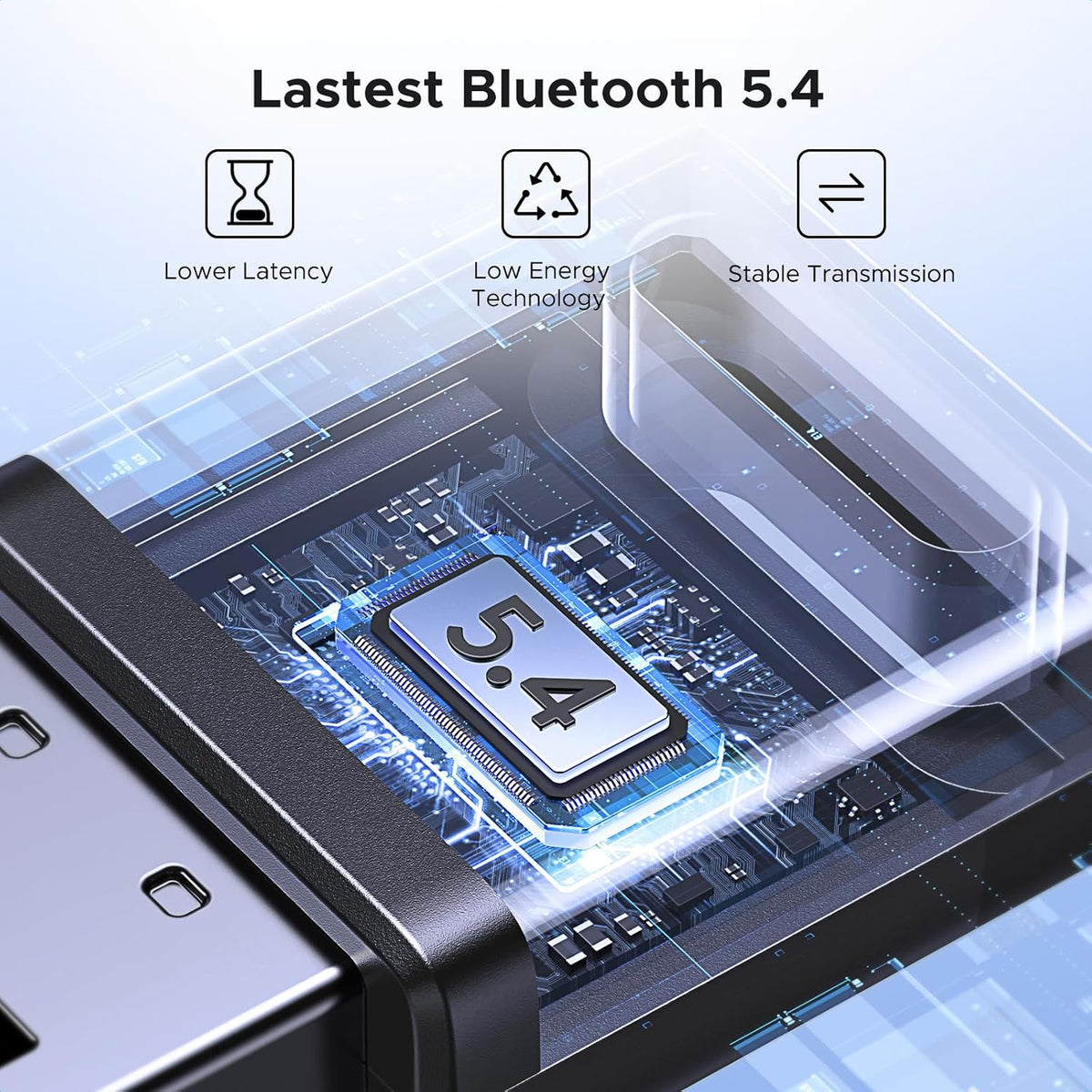 UGREEN Bluetooth 5.4 Adapter, USB Bluetooth Dongle for PC, Plug & Play