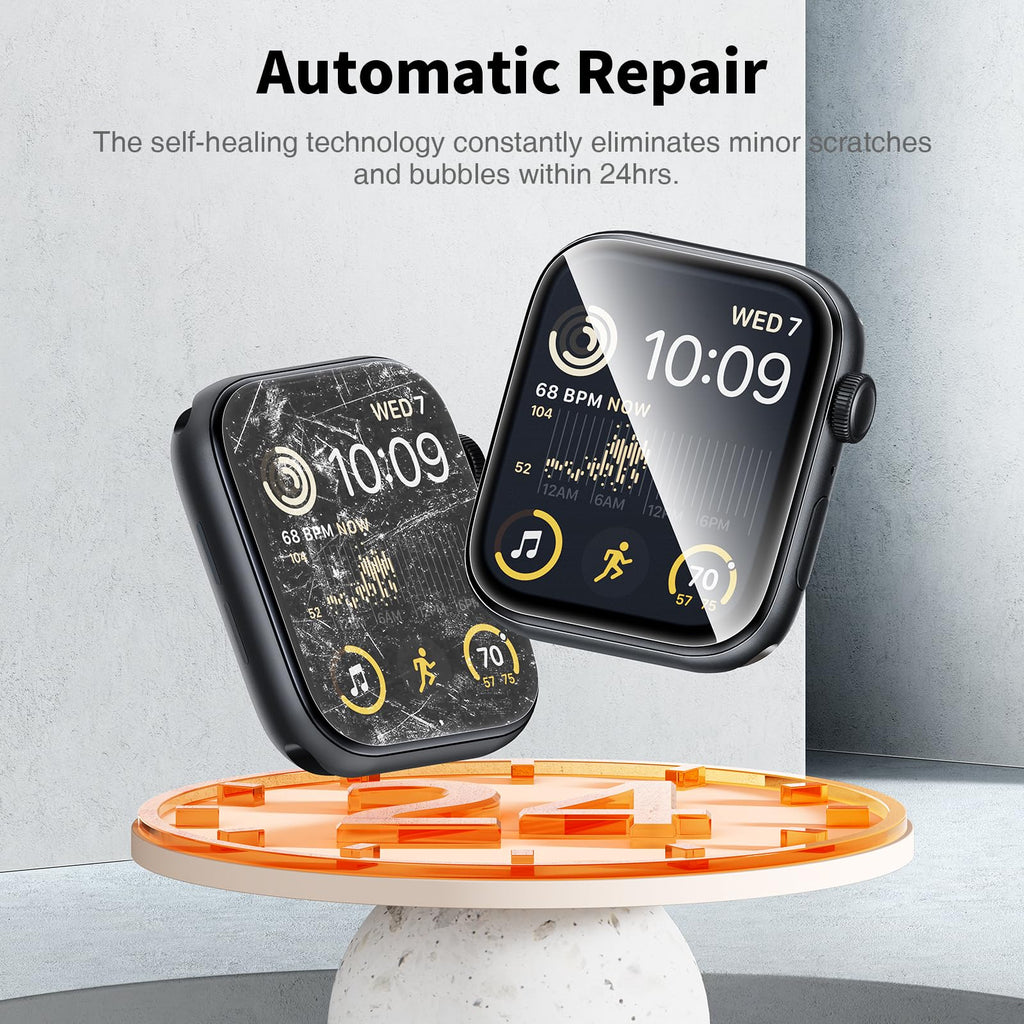 LK 6 Pack Screen Protector for Apple Watch Series 9 8 7 41mm/Series SE 6 5 4 40mm, Screen Protector Compatible for Apple Watch 40/41mm, High Definition, Bubble Free, Clear Flexible TPU Film