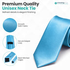 Trimming Shop 5cm Slim Skinny Solid Colour Necktie for Mens