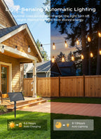 Brightown 52FT Solar String Lights Outdoor Waterproof, Last 30+ Hrs Runtime
